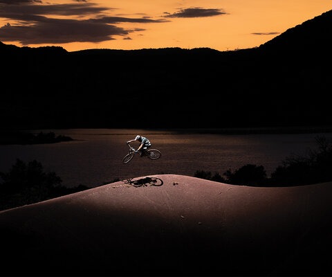 Salagou Lake, France | 2020 Advancing technologies have expanded methods of taking pictures—whether it’s the camera’s low-light capability or, in this case, drones powerful enough to lift flashes into the air. This was the last shot we took that day. My drone was running low on battery and began losing altitude, and right after we got the shot Kilian Bron was forced to run up and catch the drone before it hit the ground.