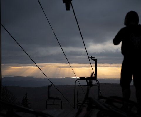 Skiers have enjoyed the astounding views at Bolton Valley since the 1960s. Lift-access mountain biking is a relatively new addition to the resort, though a steadfast crew of riders have been building and riding some of the gnarliest trails in this region of Vermont for decades. Photo: Bear Cieri  NIKON, 1/2500 sec, f/2.8, ISO 320