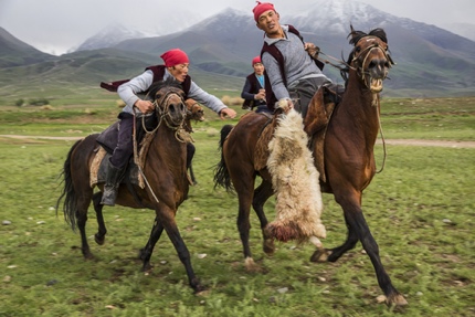 A game of Buzkashi in Kyrgyzstan