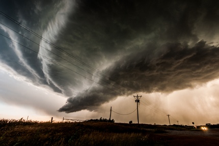 A supercell thunderstorm in Oklahoma